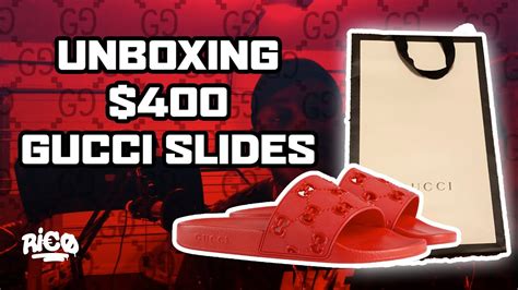 gucci slides unboxing|Gucci slides expensive.